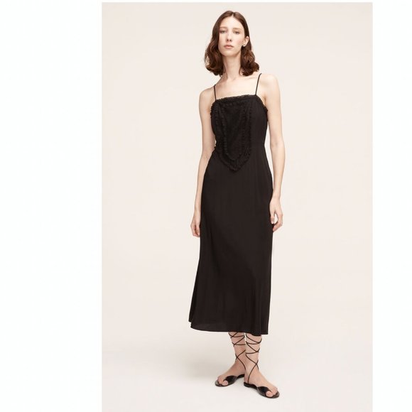 Rebecca Taylor Dresses & Skirts - Rebecca Taylor Black Patchwork Lace Silk Maxi Dress